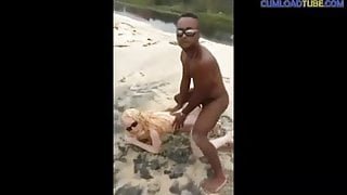 LIKE A BOSS   Brunette And Albino Blonde Fucked Beach